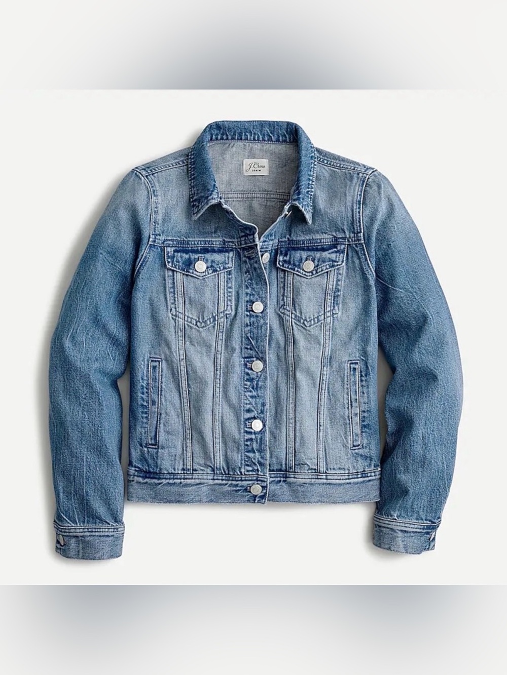J. Crew Classic Denim Jacket in Brilliant Day Wash Size Large